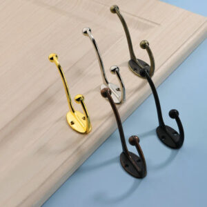 Retro Hooks Wall Mounted Dual Coat Clothes Hanger Heavy Duty